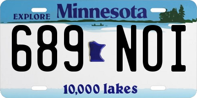 MN license plate 689NOI