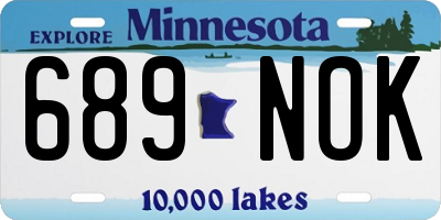MN license plate 689NOK