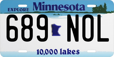MN license plate 689NOL