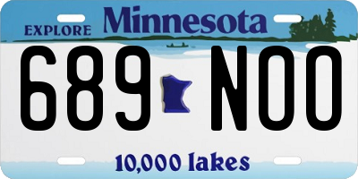 MN license plate 689NOO