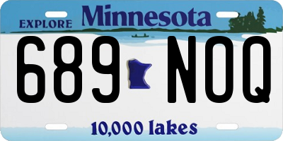 MN license plate 689NOQ
