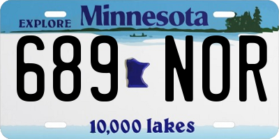 MN license plate 689NOR