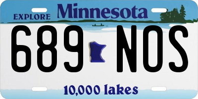 MN license plate 689NOS