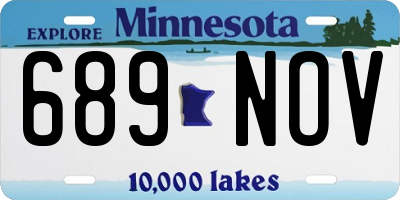 MN license plate 689NOV