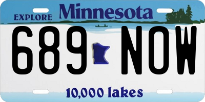 MN license plate 689NOW
