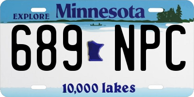 MN license plate 689NPC
