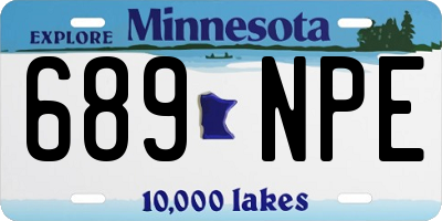 MN license plate 689NPE