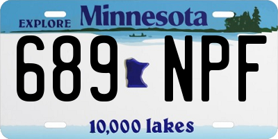 MN license plate 689NPF