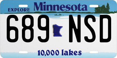 MN license plate 689NSD