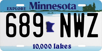 MN license plate 689NWZ
