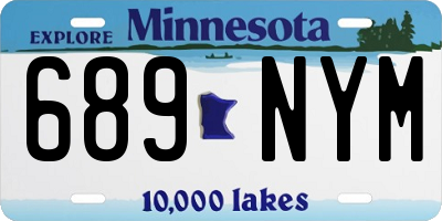 MN license plate 689NYM