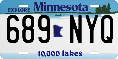 MN license plate 689NYQ