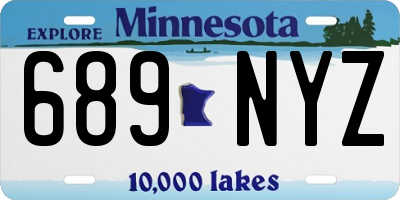 MN license plate 689NYZ