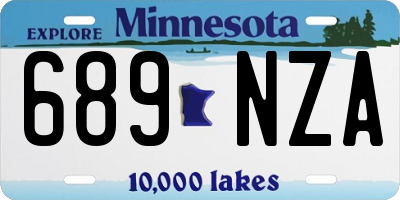 MN license plate 689NZA