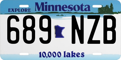 MN license plate 689NZB