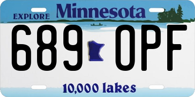 MN license plate 689OPF
