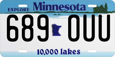 MN license plate 689OUU