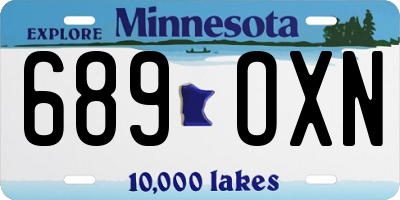 MN license plate 689OXN