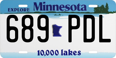 MN license plate 689PDL