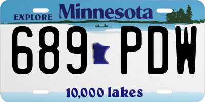 MN license plate 689PDW