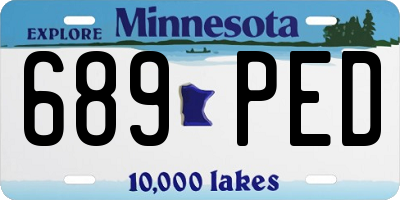 MN license plate 689PED