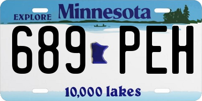 MN license plate 689PEH
