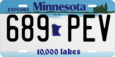 MN license plate 689PEV