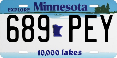 MN license plate 689PEY