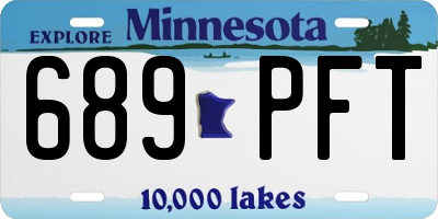 MN license plate 689PFT