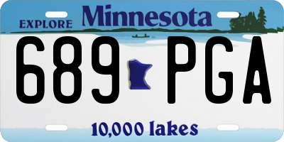 MN license plate 689PGA
