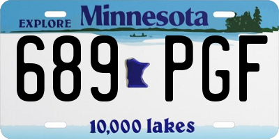 MN license plate 689PGF