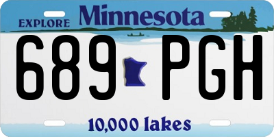 MN license plate 689PGH