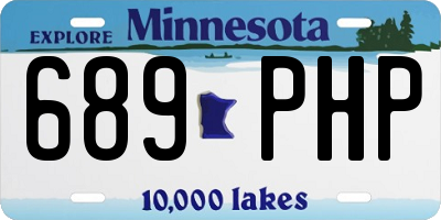 MN license plate 689PHP