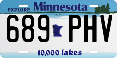 MN license plate 689PHV