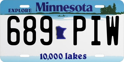 MN license plate 689PIW