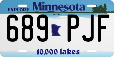 MN license plate 689PJF