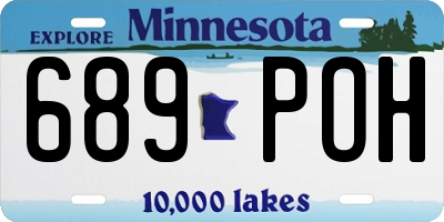 MN license plate 689POH
