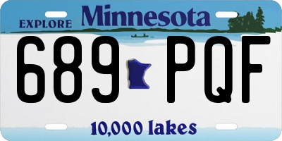 MN license plate 689PQF