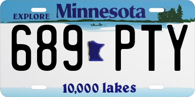 MN license plate 689PTY