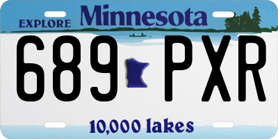 MN license plate 689PXR