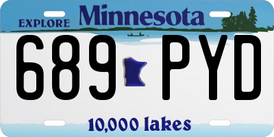 MN license plate 689PYD