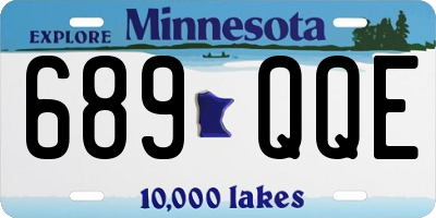MN license plate 689QQE