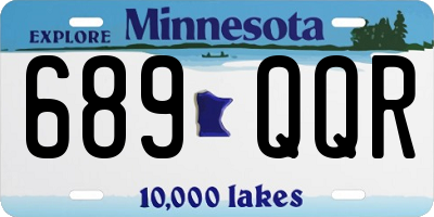 MN license plate 689QQR