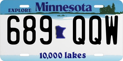 MN license plate 689QQW