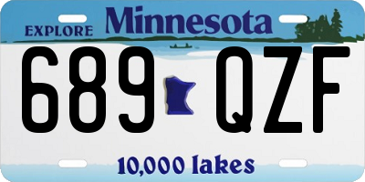 MN license plate 689QZF