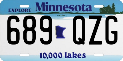 MN license plate 689QZG