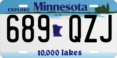 MN license plate 689QZJ