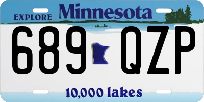 MN license plate 689QZP