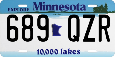 MN license plate 689QZR