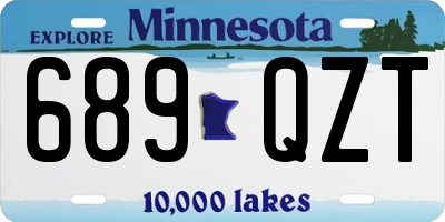 MN license plate 689QZT